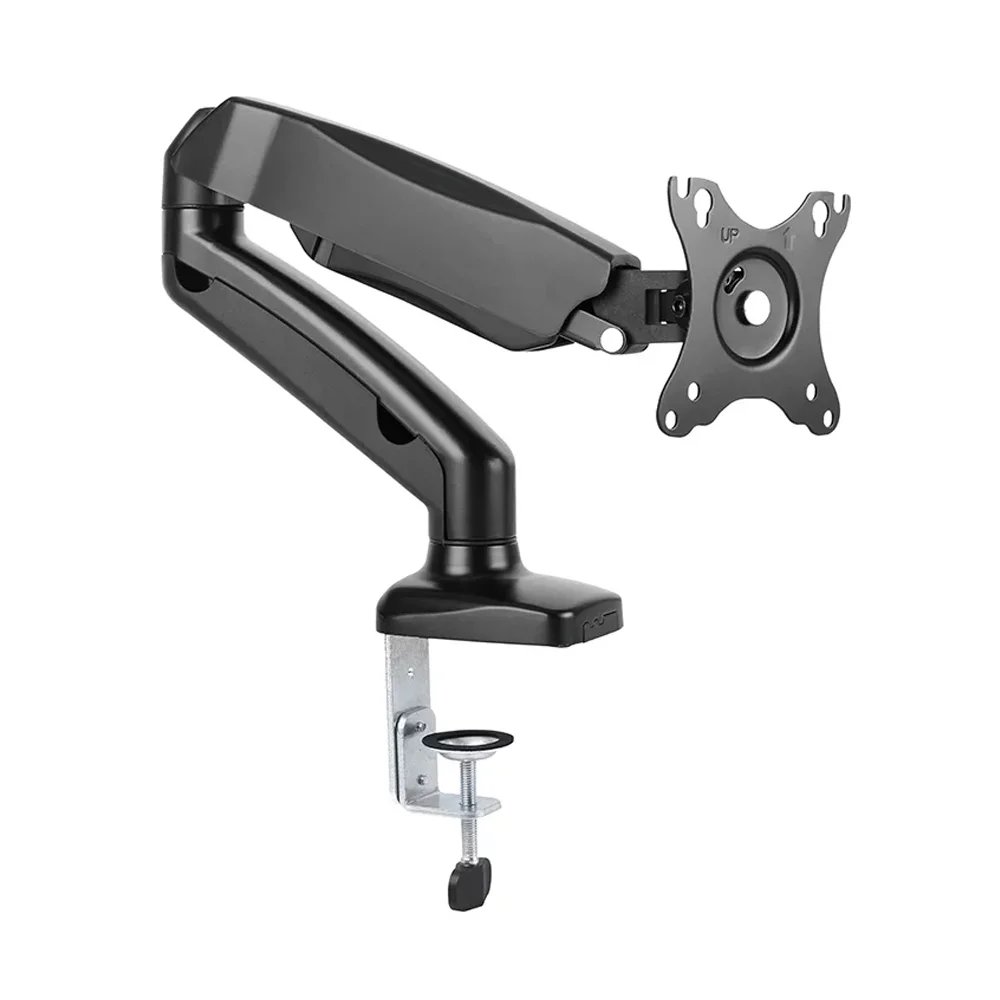 Single Monitor Pole-Mounted Gas Spring Monitor Arm